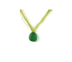 Green sea glass necklace. 